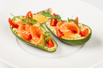 Salmon and avocado salad