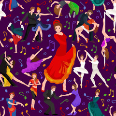 Fototapeta na wymiar Spanish girl flamenco dancer in red dress, spanish beautiful dance, happy sexy woman dancing flamenco