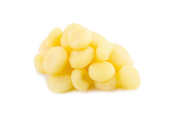Water chestnut in white background