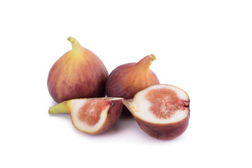Fresh figs, sweed figs isolated on white background.