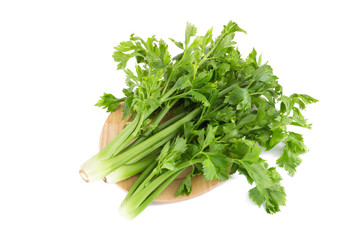 Celery isolated on white background.
