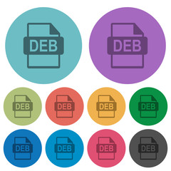 DEB file format color flat icons