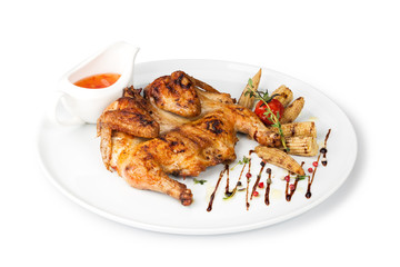 Chicken baked in the oven