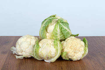 Cauliflower isolated on white background. Nourishing and vitamin vegetables - cauliflower.