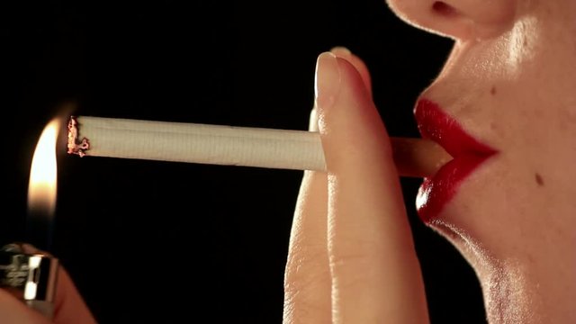 Cigarette woman smoking