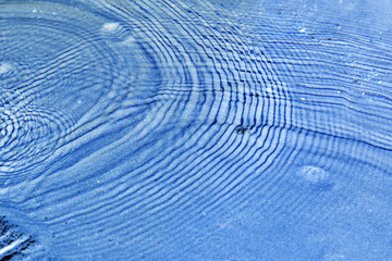 Blue water waves and ripples, circular water ripple background