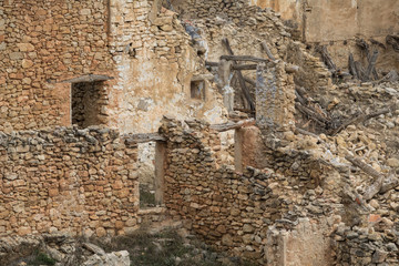 Ruined stone houses