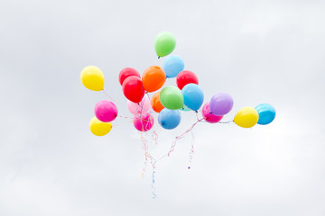 Fototapeta na wymiar Colorful balloons in the sky