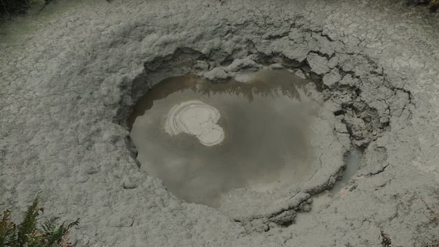 Mud pots in the caldera Uzon stock footage video