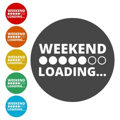 Weekend Loading icons set 