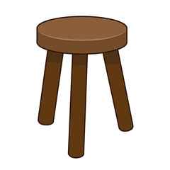 wooden chair isolated illustration