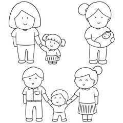 vector set of family