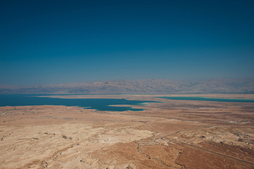 Landscape of the Judaean desert and the Dead Sea