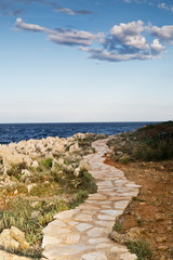 coastal trail, Cap d'Antibes. Antibes France