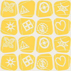 seamless pattern with adinkra symbols for your design