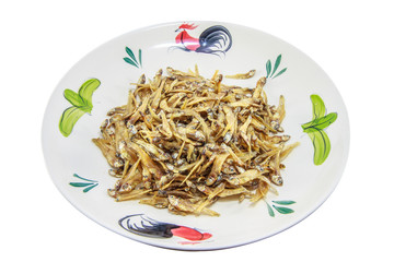 fried fishs thai cuisine isolated on white background