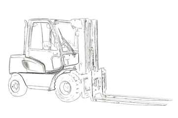 Outlines of the forklift