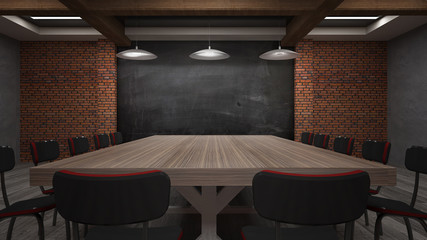 Meeting room loft style and simple
