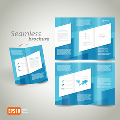 seamless brochure design template folder leaflet geometric