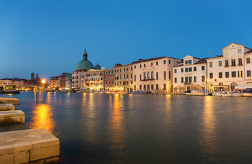 Grand Canal in Venice at night