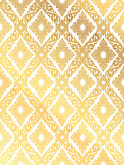 Line Thai, gold color tradition seamless pattern background