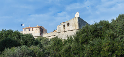 Fototapeta na wymiar Fort Carre walls in Antibes