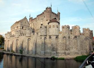 The Gravensteen is a castle in Ghent originating from the Middle Ages. The name means "castle of the counts" in Dutch