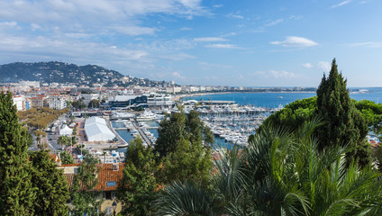 Naklejka premium Panoramic view of Cannes, France