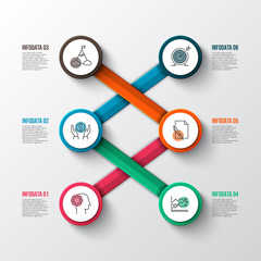 Abstract infographics number options template.