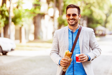 Businessman in the city