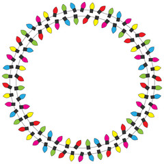 Christmas lights frame