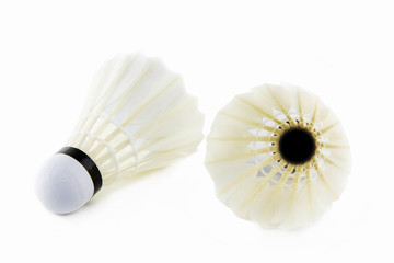 Shuttlecock on a white background.