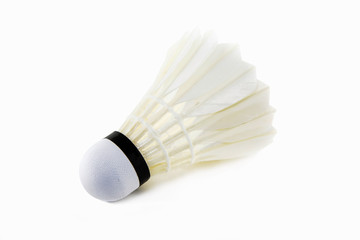 Fototapeta na wymiar Badminton shuttlecock on a white background.