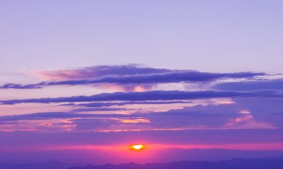 Colorful sunset or sunrise background