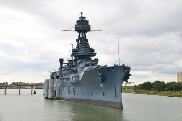 The Battleship Texas in Houston, Texas. The last World War One Dreadnought Battleship.