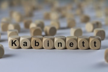 Fototapeta premium Kabinett - Holzwürfel mit Buchstaben