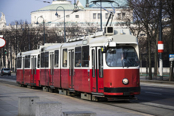 Naklejka na ściany i meble Straßenbahn in Wien