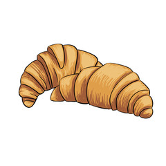 cartoon croissants object