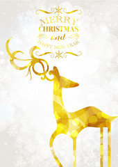 Merry Christmas and Happy new Year Gold - Winter decoration