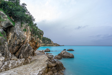 Agios Nikitas Lefkas island at dusk