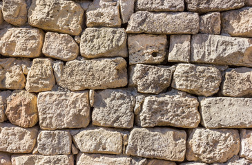 ancient masonry of limestone abstract texture background