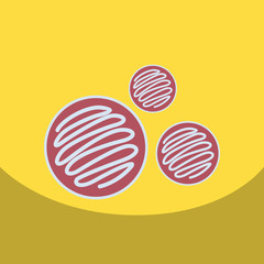 flat vector icon design collection biscuits with jam