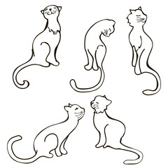 Cats collection - vector set