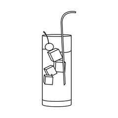 cocktail beverage icon image vector illustration design 