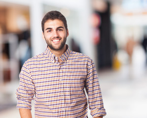 portrait of a handsome young man smiling