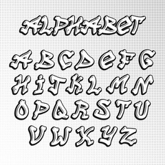 Graffity font vector