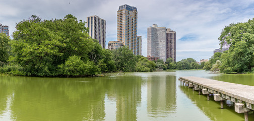 Fototapeta na wymiar North pond at Chicago's Lincoln park