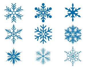 Snowflakes icon set