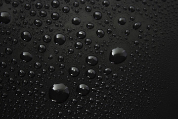 water drops on black