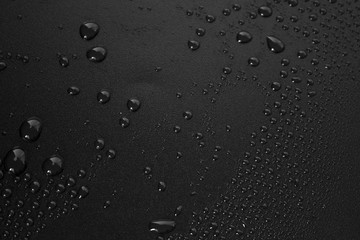 water drops on black
